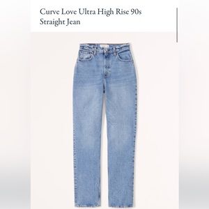 Abervombie Curve Love Ultra High Rise 90s Straight Jean